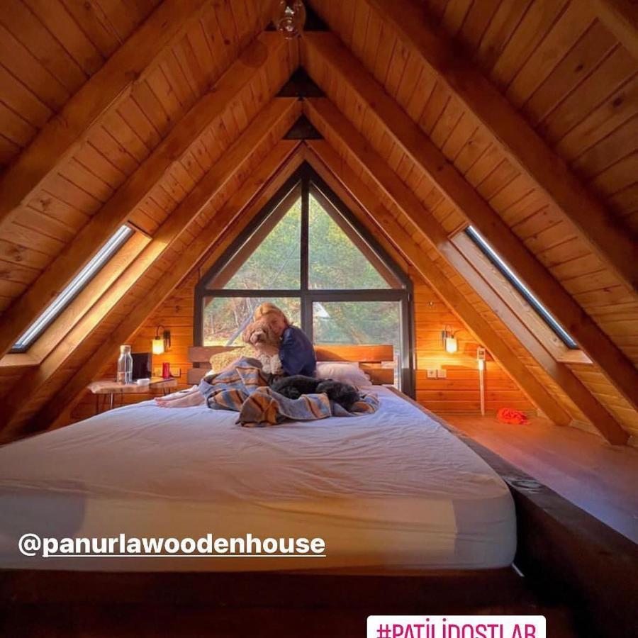 Panurlawoodenhouse Oezel Havuz& Sauna Mavi Bagian luar foto