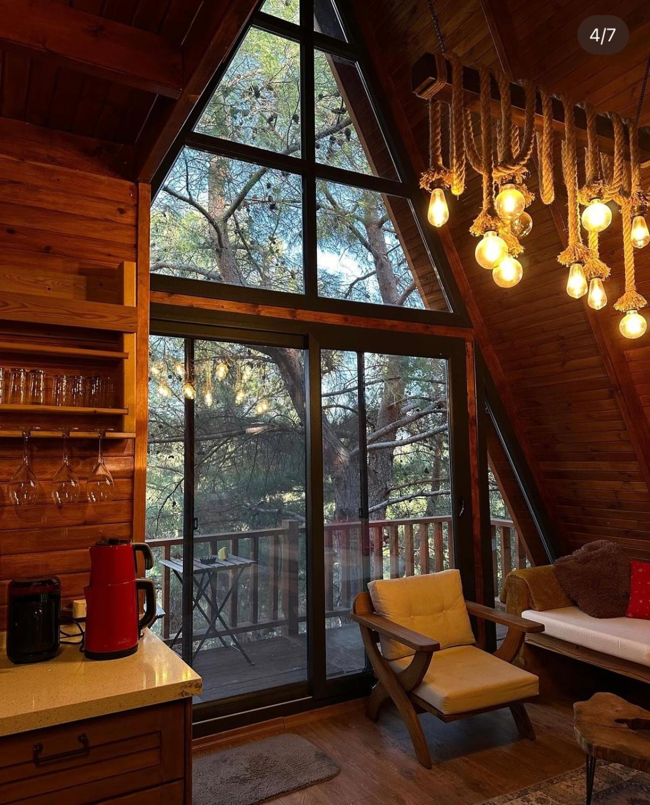 Panurlawoodenhouse Oezel Havuz& Sauna Mavi Bagian luar foto